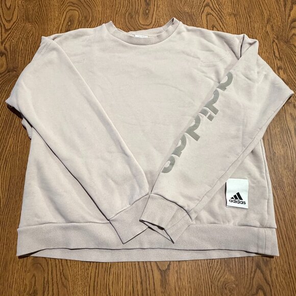 Adidas Light Tan Fleece Sweatshirt - Picture 1 of 6